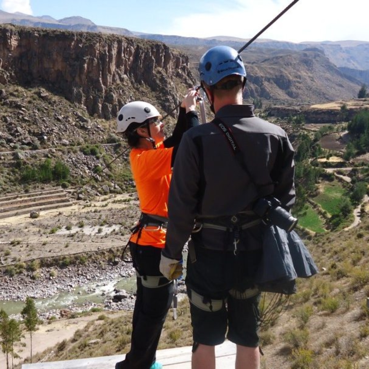 Tyrolienne dans le Canyon del Colca