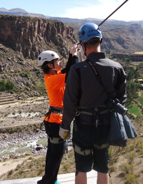 Tyrolienne dans le Canyon del Colca